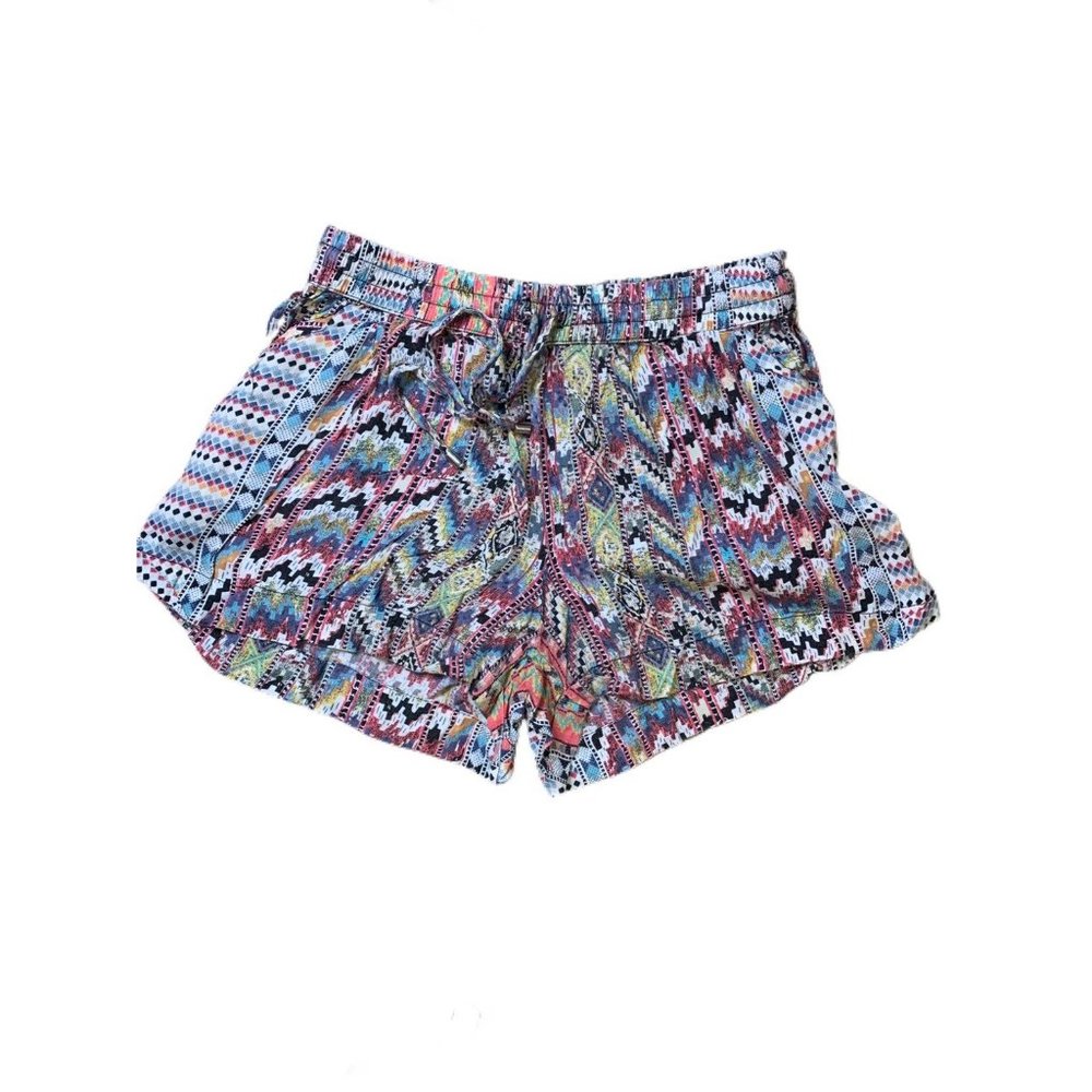 Patterned lightweight shorts rayon small
